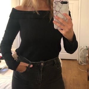 Zara Trafaluc | off the shoulder roll knit sweater